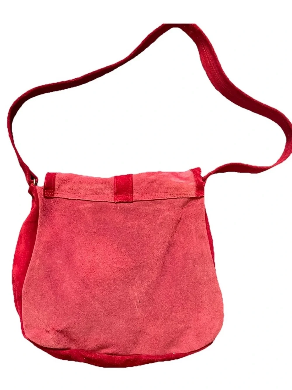 Red Suede Crossbody Bag